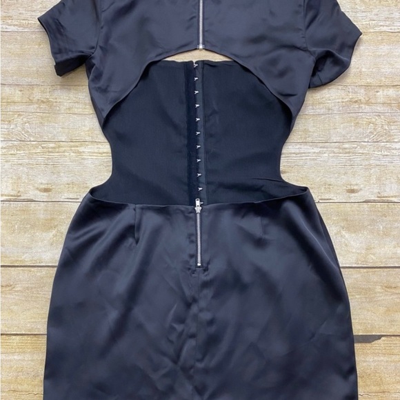 New w tag Michael Costello x REVOLVE Elodie Mini Dress in Black XS. Sexy, classy - Picture 6 of 7